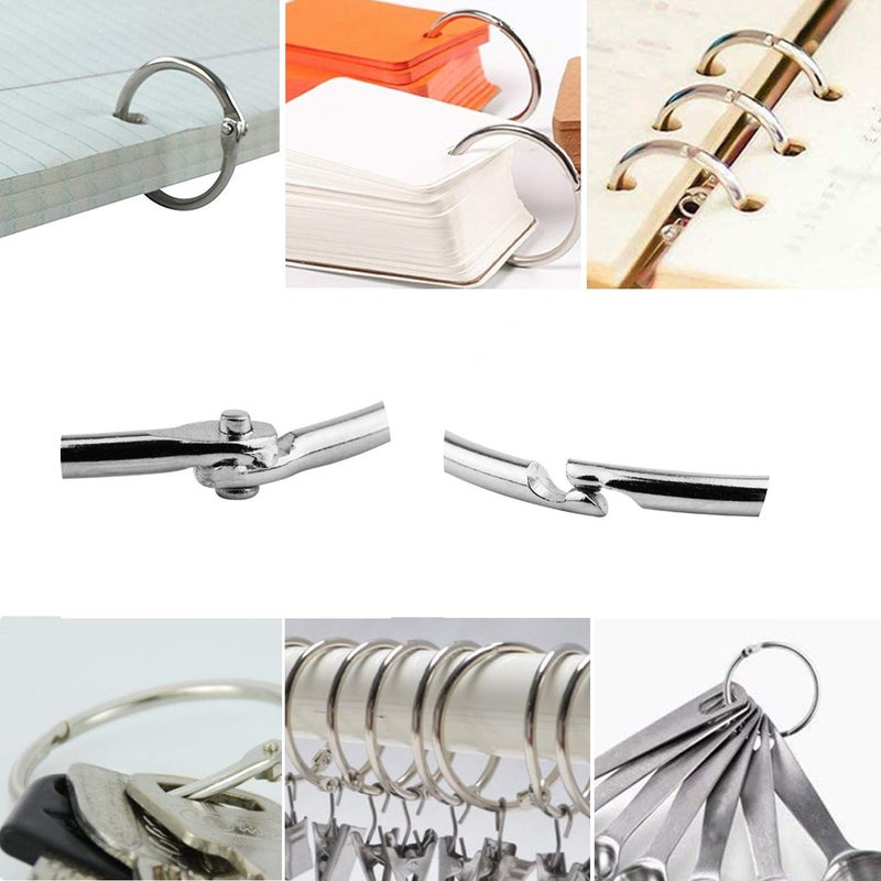 GOTOONE Loose Leaf Binder Rings Book Ringï¼ˆ15 Packï¼‰ Large 2.75 Inch Diameter Nickel Plated Silver - Image 4